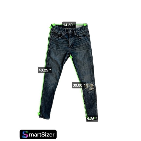 Rag & Bone Fit 1 Skinny Jeans Size 29x32, distressed - Picture 4 of 14